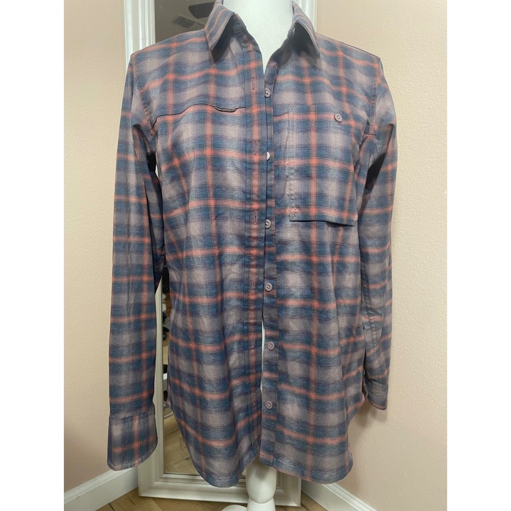REI Co-op Womens Plaid Long Sleeve Button Down Hiking/Camping Outdoor shirt M